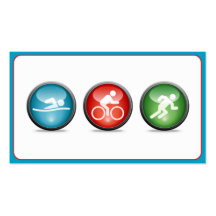 Tarjeta de visita del coche del Triathlon (azul)