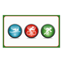 Tarjeta de visita del coche del Triathlon (verde)