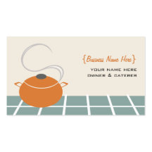 Tarjeta de visita del cocinero/del abastecedor - p