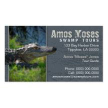 Tarjeta de visita del cocodrilo
