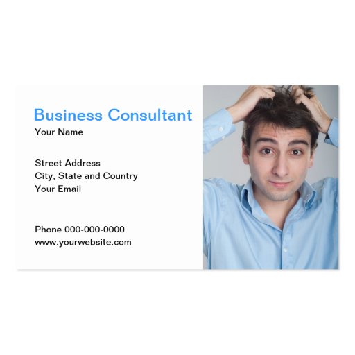 Tarjeta de visita del consultor de negocio