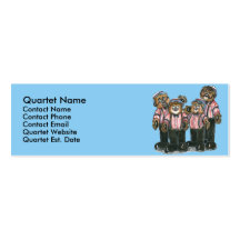 Tarjeta de visita del cuarteto de la barbería