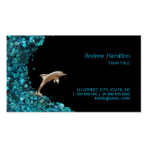 Tarjeta de visita del delfín y de Paua Shell