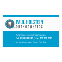 TARJETA DE VISITA DEL DENTISTA:: azul moderno del 