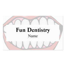 Tarjeta de visita del dentista de la boca