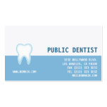 Tarjeta de visita del dentista del cuidado dental