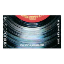 tarjeta de visita del disco de vinilo
