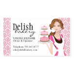 Tarjeta de visita del diseñador de la torta