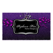 Tarjeta de visita del diseñador de moda - púrpura 