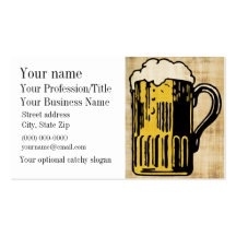 Tarjeta de visita del diseño de la cerveza