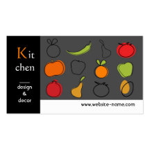 Tarjeta de visita del diseño de la cocina