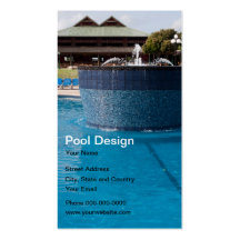 Tarjeta de visita del diseño de la piscina
