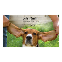 Tarjeta de visita del diseño de los oídos de perro