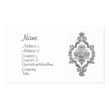 Tarjeta de visita del diseño del damasco