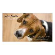 Tarjeta de visita del diseño del perro del beagle