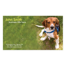 Tarjeta de visita del diseño del perro del beagle