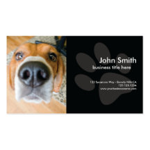 Tarjeta de visita del diseño del perro del beagle