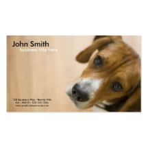 Tarjeta de visita del diseño del perro del beagle