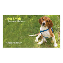 Tarjeta de visita del diseño del perro del beagle