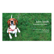 Tarjeta de visita del diseño del perro del beagle