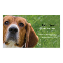 Tarjeta de visita del diseño del perro del beagle