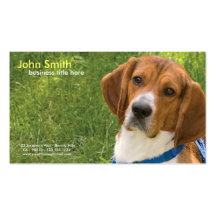 Tarjeta de visita del diseño del perro del beagle
