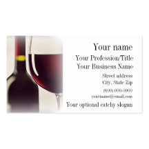 Tarjeta de visita del diseño del vino