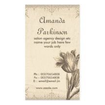 tarjeta de visita del diseño del vintage