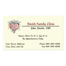 Tarjeta de visita del doctor Medical Symbol del ca