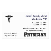 Tarjeta de visita del doctor Medical Symbol del mé