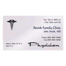 Tarjeta de visita del doctor Medical Symbol del mé