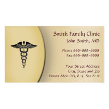Tarjeta de visita del doctor Medical Symbol del mé