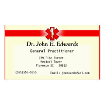 Tarjeta de visita del doctor Office