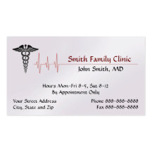 Tarjeta de visita del doctor Physician Medical Sym