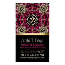 Tarjeta de visita del este de la edad de la yoga d