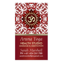 Tarjeta de visita del este de la edad de la yoga d