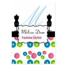 Tarjeta de visita del estilista de la moda