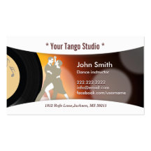Tarjeta de visita del estudio del tango del tango