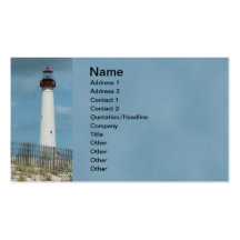 Tarjeta de visita del faro de Cape May