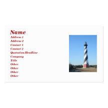 Tarjeta de visita del faro OBX de Hatteras del cab