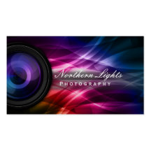 Tarjeta de visita del fotógrafo de la aurora