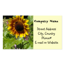Tarjeta de visita del girasol
