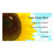 Tarjeta de visita del girasol (2)