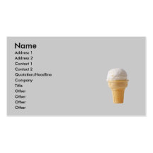 tarjeta de visita del helado del cono