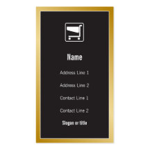 Tarjeta de visita del icono del carro de la compra