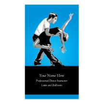 Tarjeta de visita del instructor de la danza del l