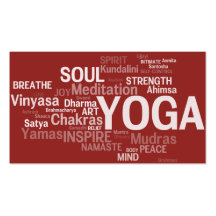 Tarjeta de visita del instructor de la YOGA - pala