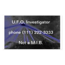 tarjeta de visita del investigador del UFO