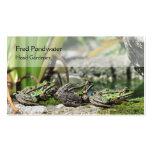 Tarjeta de visita del jardín de las ranas verdes