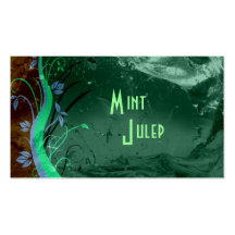 Tarjeta de visita del Julep de menta